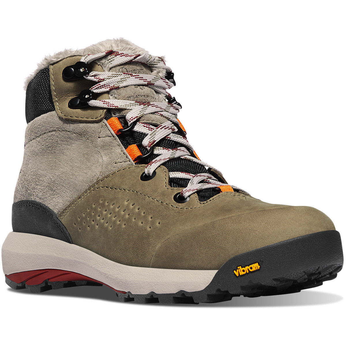 Danner Womens Inquire Mid Insulated Hiking Boots Olive/Grey - MGU146508